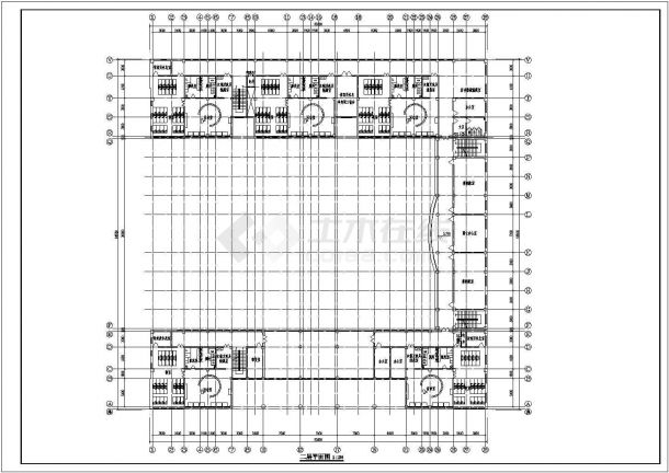 某地三层框架结构12班幼儿园建筑设计方案图纸-图二