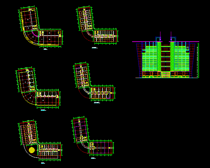 某小县城酒楼建筑CAD设计施工方案图纸_图1
