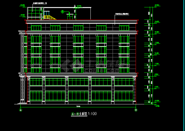 某商业综合楼全套建筑CAD设计施工图纸-图二