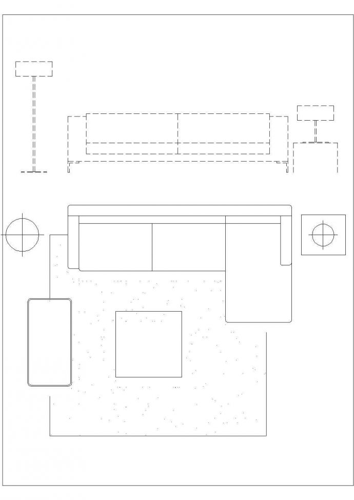 整理的一套装修家具平面和立面图库_图1