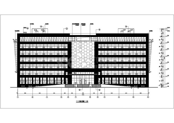 烟台某地七层框架结构办公楼建筑设计施工图纸-图一