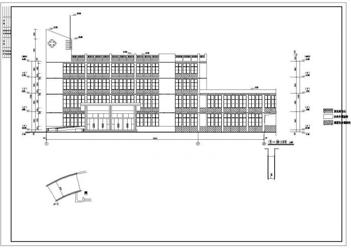 某医院四层框架结构门诊楼建筑设计方案图_图1