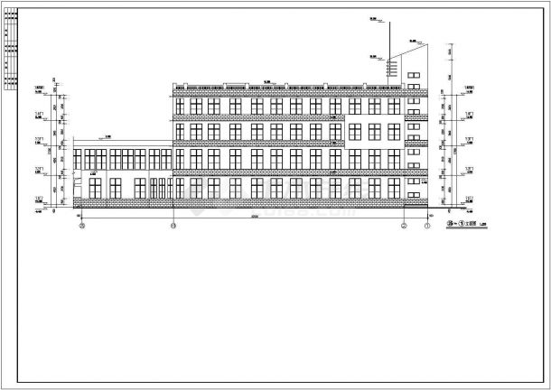 某医院四层框架结构门诊楼建筑设计方案图-图二