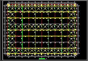 钢结构汽车展厅结构设计施工CAD方案图-图二