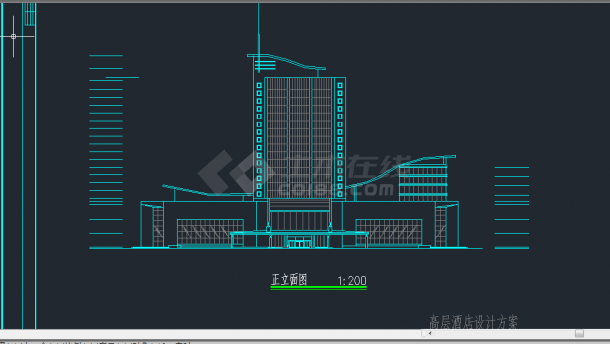 某地区四星级酒店全套建筑设计CAD施工图纸-图二