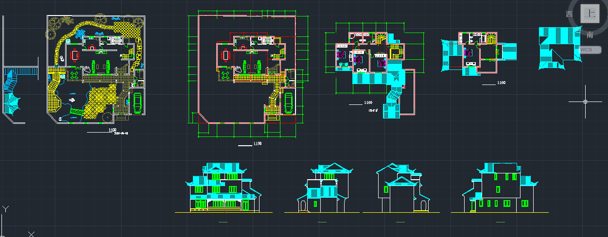 苏州某地江枫园别墅建筑设计CAD施工图