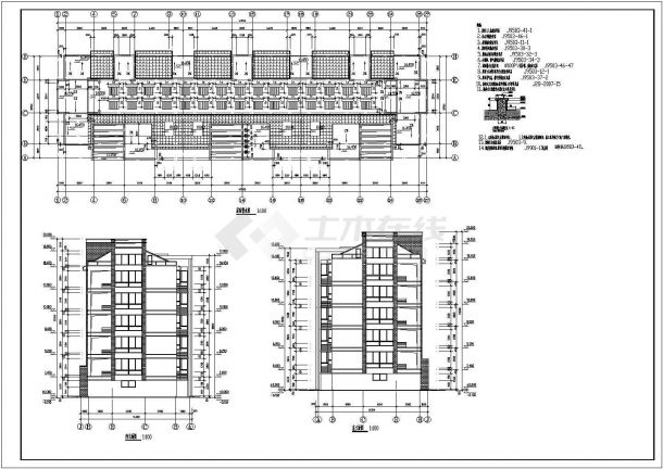 某六层框架商铺住宅楼结构设计施工图-图二