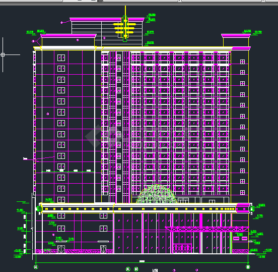 某地区完整的高层酒店建筑设计CAD施工图-图二
