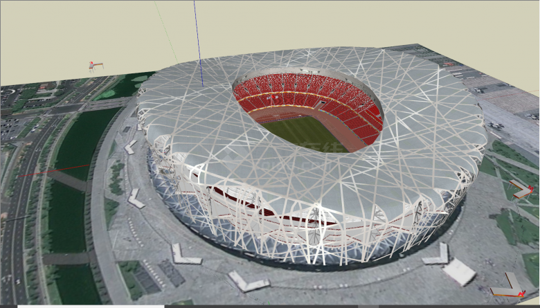 现代大型国家体育场su模型-图二