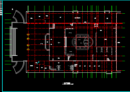 某洗浴中心平面建筑CAD施工设计图纸-图二