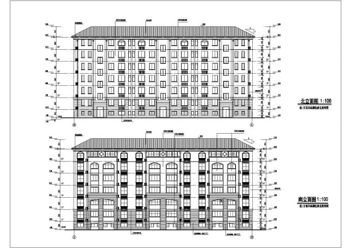 某小区6层框架结构住宅楼建筑设计方案图_图1