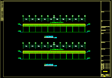 安徽28米跨度钢结构工程CAD方案设计图-图二