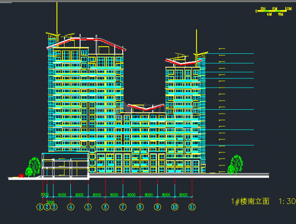 上海某地区城市花园住宅建筑设计CAD施工图-图二