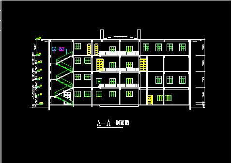 某城建图书馆CAD施工设计方案图纸-图二