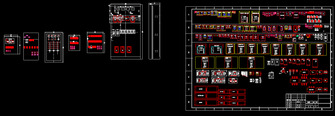 电气设计配电箱、柜设计开关CAD外型素材图块_图1