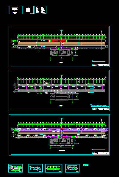 温州至福州铁路站台钢结构CAD方案设计图_图1