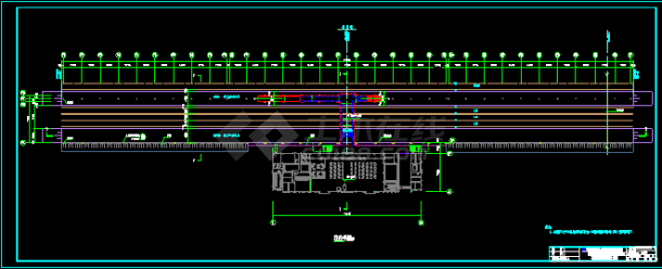 温州至福州铁路站台钢结构CAD方案设计图-图二