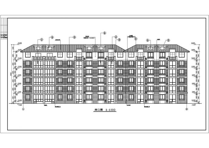 北方某6层砖混结构住宅楼建筑设计方案图纸_图1