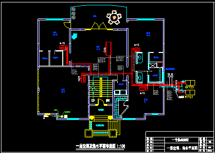 某地区现代别墅燃气空调设计及管道cad施工图-图二