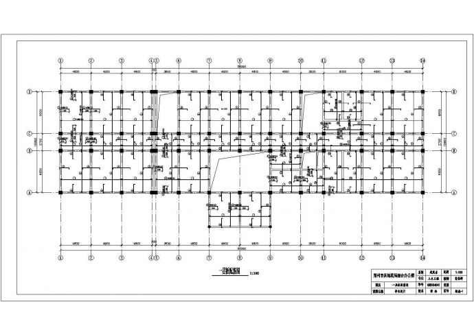 郑州某六层框架办公楼土木工程毕业设计图纸_图1