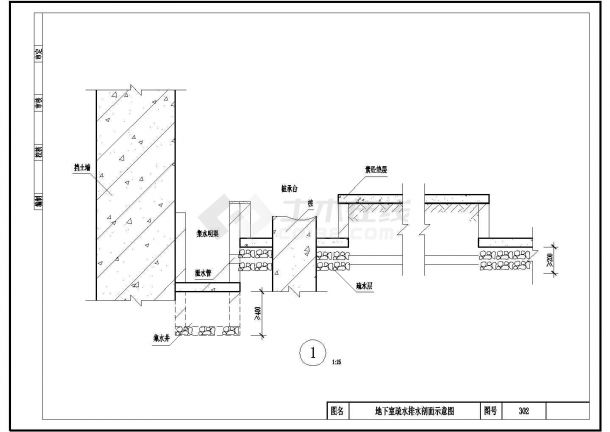 某建筑工程地下室防水、排水做法节点详图大全-图二