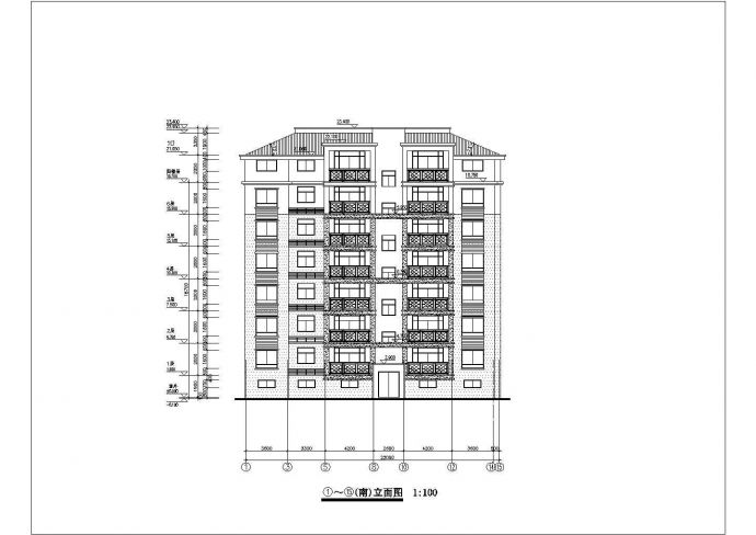 某小区六层砖混结构住宅建筑平面图_图1