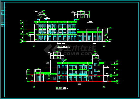 某框架结构幼儿园建筑结构设计CAD全套图-图二