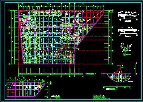 住宅结构设计施工CAD方案平面图纸-图二