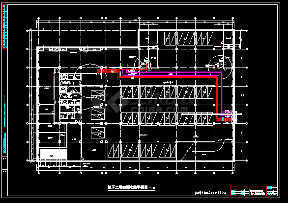 某地办公大楼空调系统设计cad施工图纸-图二