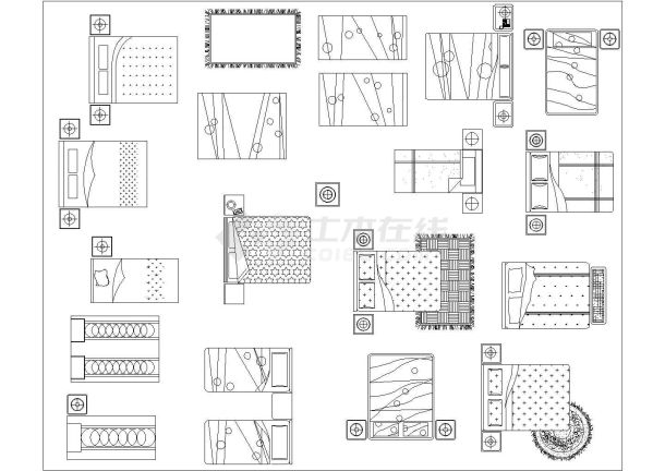 某地室内设计cad模块归类方案图纸-图二