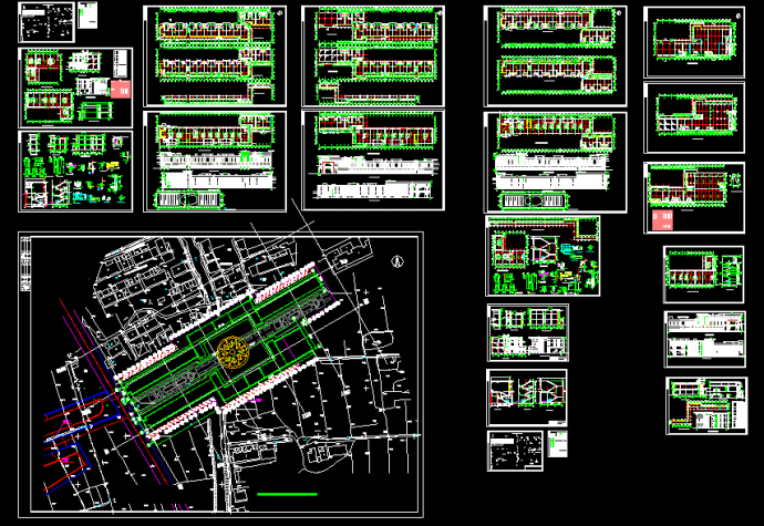 某市商业步行街建筑CAD施工图设计及效果图_图1