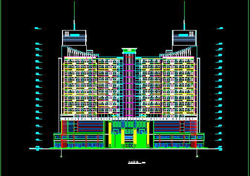 某市五星级酒店CAD建筑设计方案全套图纸-图二