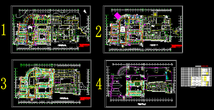 某地知名医院办公楼全套中央空调设计cad施工方案图_图1