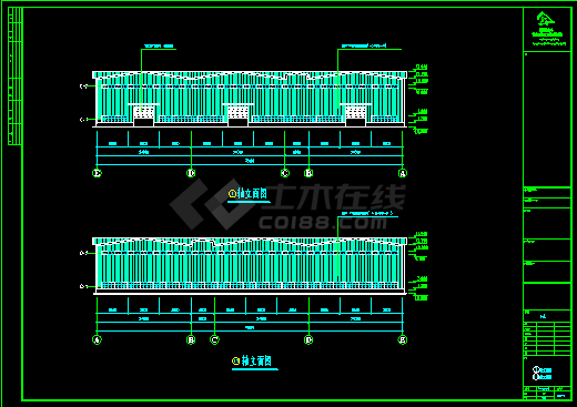 福建天达厂房工程施工CAD方案设计图-图二