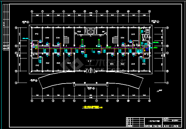 某商务办公楼中央空调管道设计cad施工图-图二
