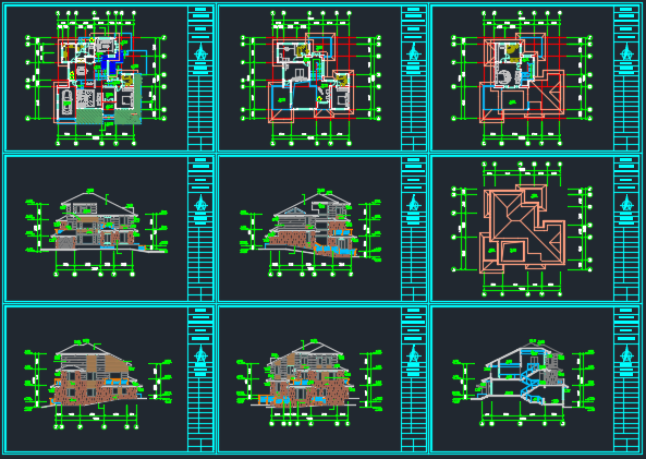 三层日式别墅全套建筑CAD施工图_图1