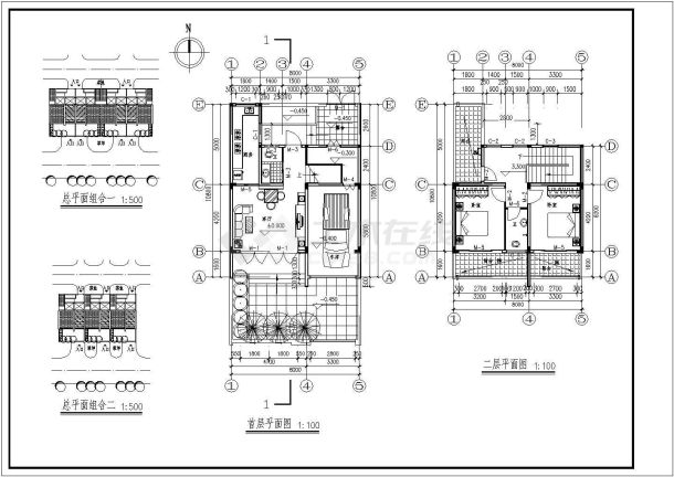 某地两层框架结构农村别墅建筑结构设计施工图纸-图一