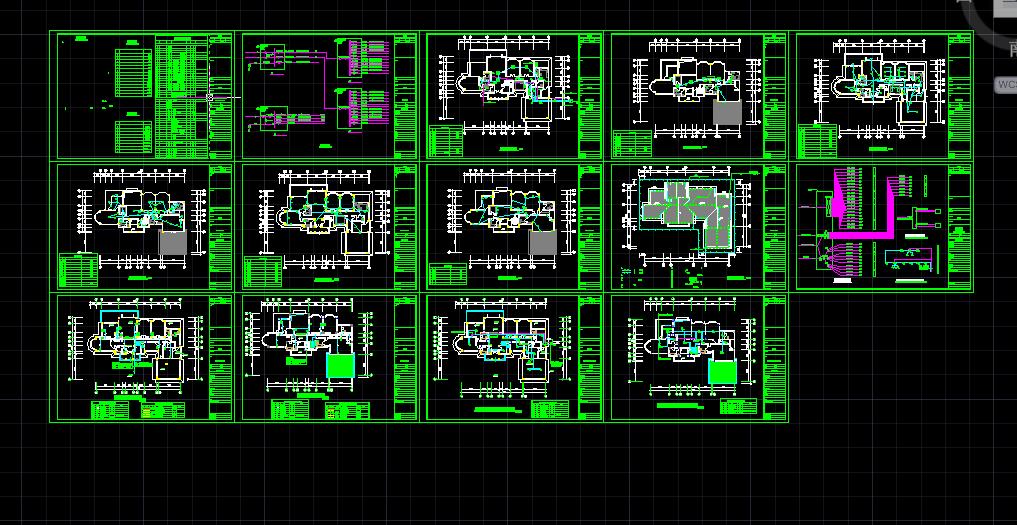 【精选】六套大型别墅建筑电气设计图