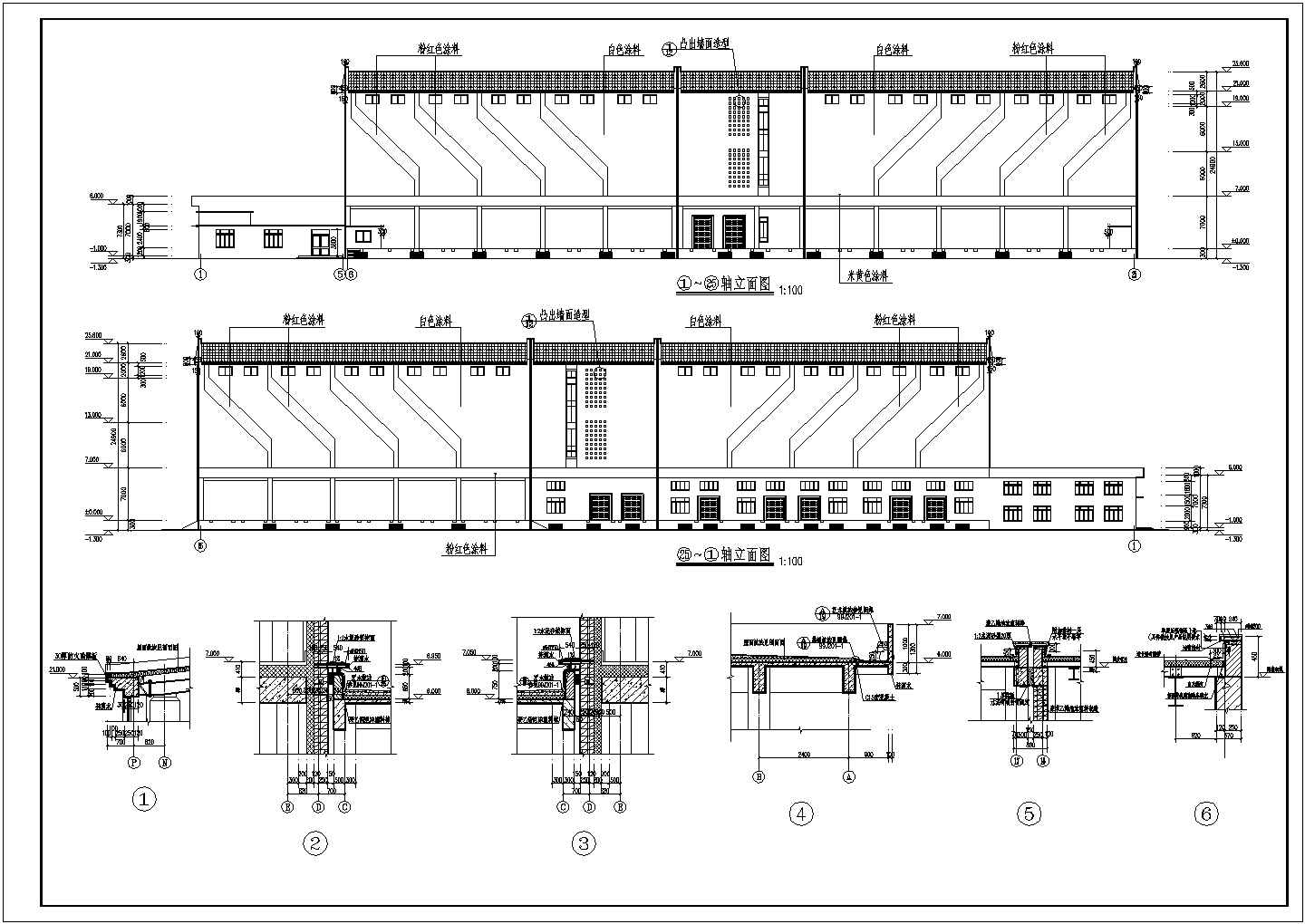 某地3层框架结构冷库建筑设计施工图