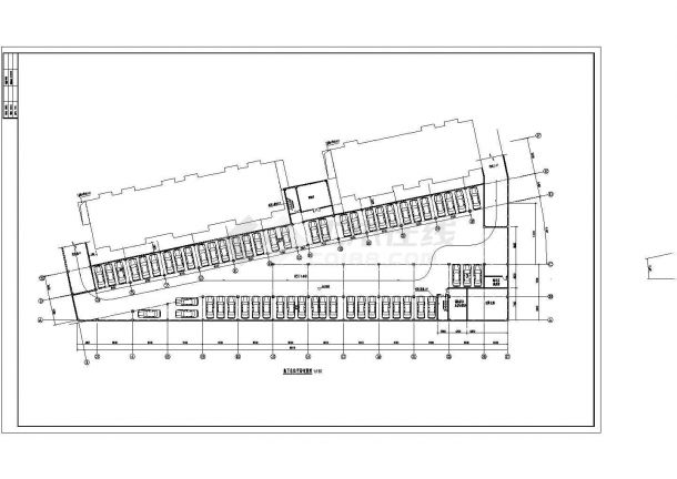 某住宅小区单层地下车库建筑设计方案图-图二