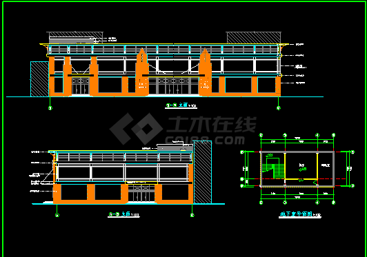 某小型超市建筑CAD全套设计施工图纸-图二