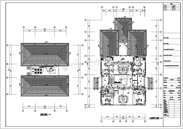 江西省某三层别墅电气设计施工图纸-图二