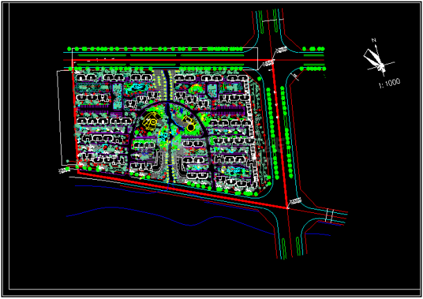 某小区规划及景观设计施工CAD方案图-图二