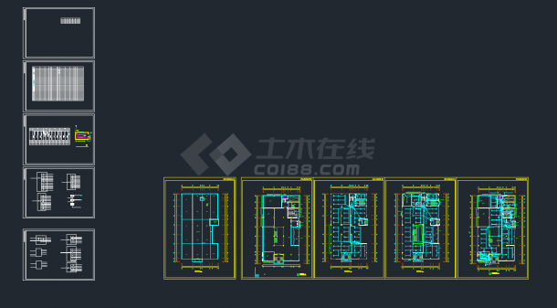 某小区内部菜市场电气整体cad设计图-图一