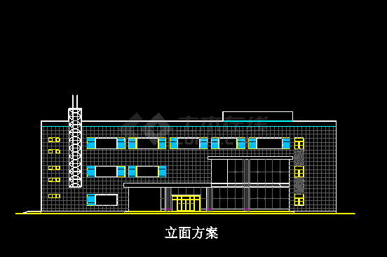 某市大型商场设计CAD建筑方案平面图纸-图二