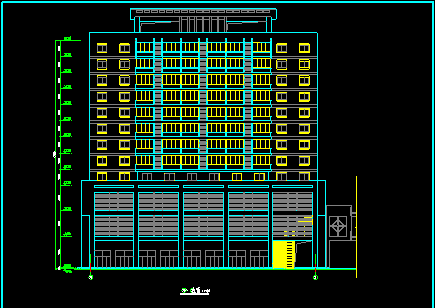 一套12层综合楼建筑CAD设计施工图纸-图二