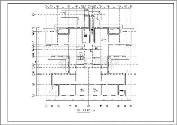某十层框架结构住宅楼建筑工程施工图-图一