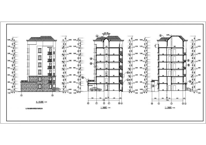 某地区六层框架结构住宅楼建筑施工图_图1