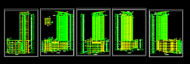 某高层建筑设计施工CAD图纸全套-图二