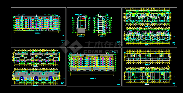 多层住宅建筑设计CAD方案全套施工图-图二